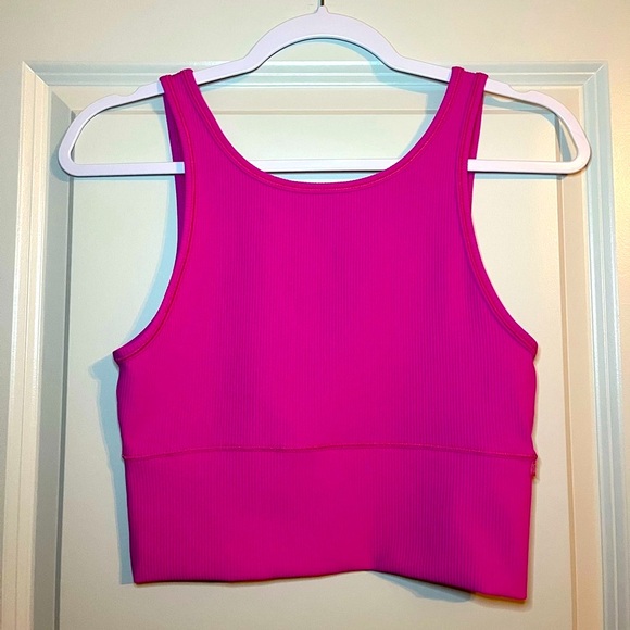 SOLD Lululemon Power Pivot Tank Top *Rib in Sonic Pink Size 8 - Picture 6 of 8